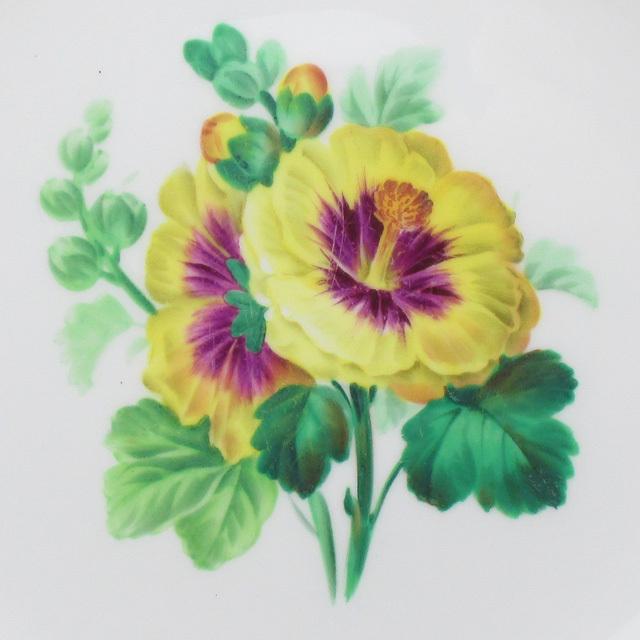 MINTON ミントン 金彩ハイビスカス絵 プレート 23cm アンティーク 1857 
