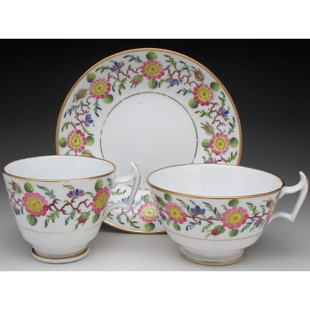 ニューホール 花綱文 ティー＆コーヒー・カップ＆ソーサー  