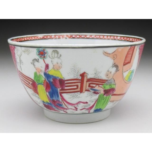 ニューホール 東洋人物絵 ティーボウル＆ソーサー アンティーク 19世紀