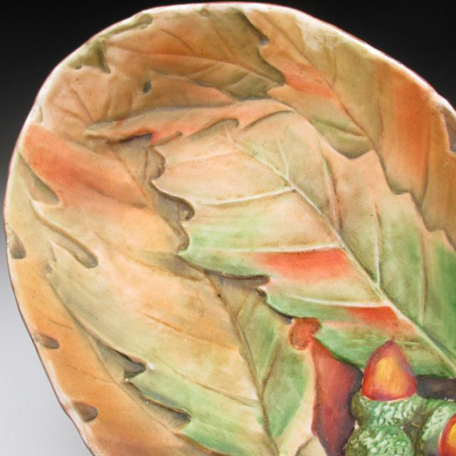 ノリタケ オールドノリタケ モールド 団栗コナラ葉絵 ボウル 20cm