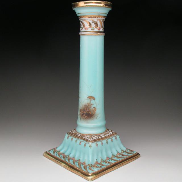 ノリタケ オールドノリタケ 金盛りジュール白鳥絵 キャンドルスタンド