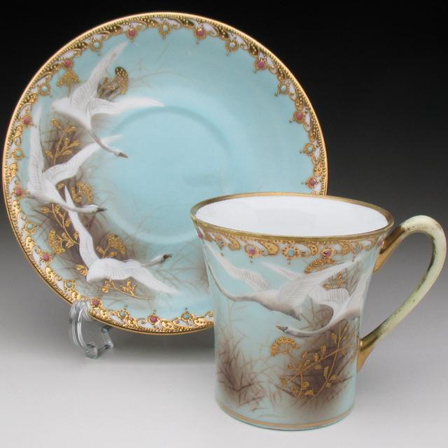 時間指定不可時間指定不可オールドノリタケ 金盛りジュール フライング