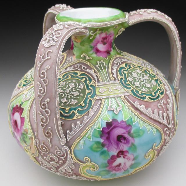 オールド　ノリタケ　金彩盛り 花瓶　インテリア オールド ノリタケ 金彩盛り 花瓶 インテリア ノリタケ オールド