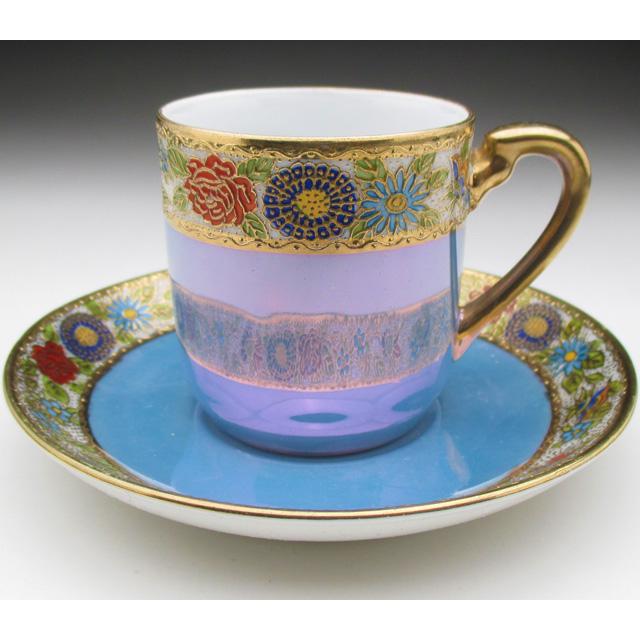 ノリタケ オールドノリタケ 金盛り花文 カップ&ソーサー (c ノリタケ オールドノリタケ 金盛り花文 カップ&ソーサー (c