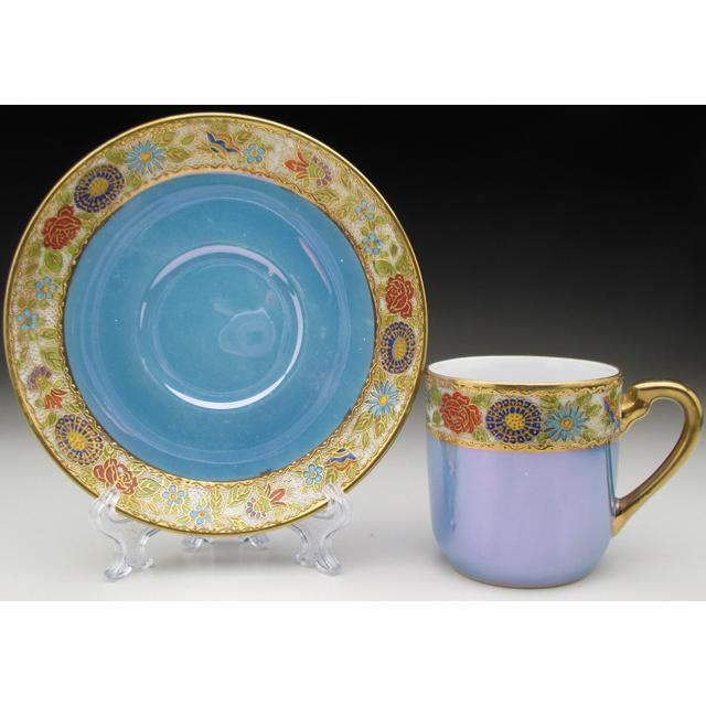 ノリタケ オールドノリタケ 金盛り花文 カップ&ソーサー (c ノリタケ オールドノリタケ 金盛り花文 カップ&ソーサー (c