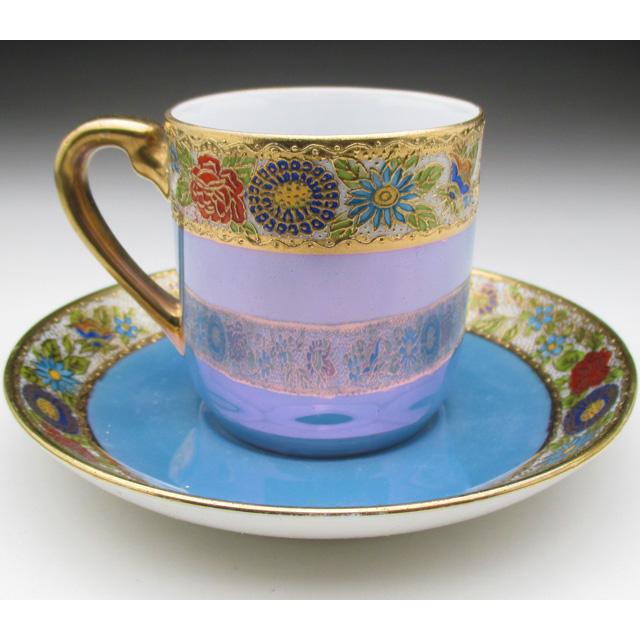 ノリタケ オールドノリタケ 金盛り花文 カップ&ソーサー (c ノリタケ オールドノリタケ 金盛り花文 カップ&ソーサー (c