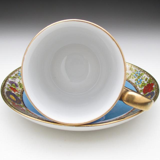 ノリタケ オールドノリタケ 金盛り花文 カップ&ソーサー (c ノリタケ オールドノリタケ 金盛り花文 カップ&ソーサー (c