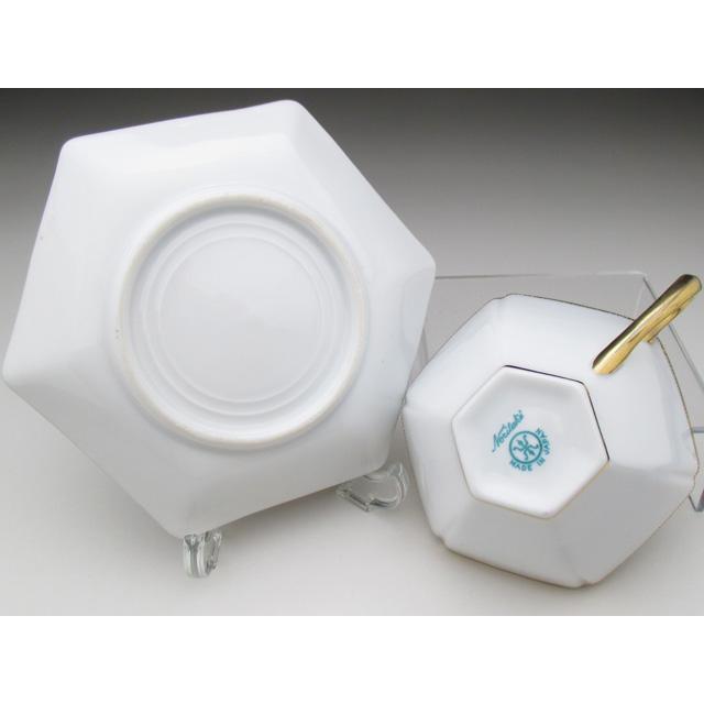 ノリタケ オールドノリタケ 金盛り花文 六角カップ＆ソーサー