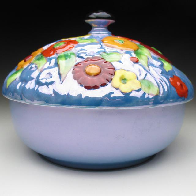 ノリタケ オールドノリタケ モールド花絵 小物入れ 蓋物
