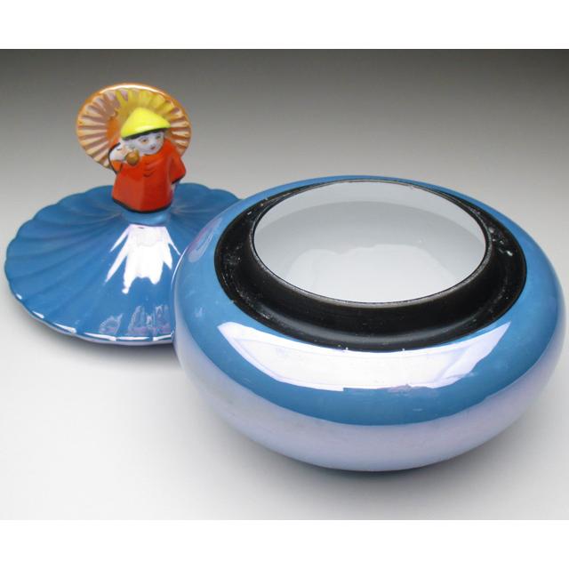 ノリタケ オールドノリタケ 唐子フィギュア付 小物入れ パウダー