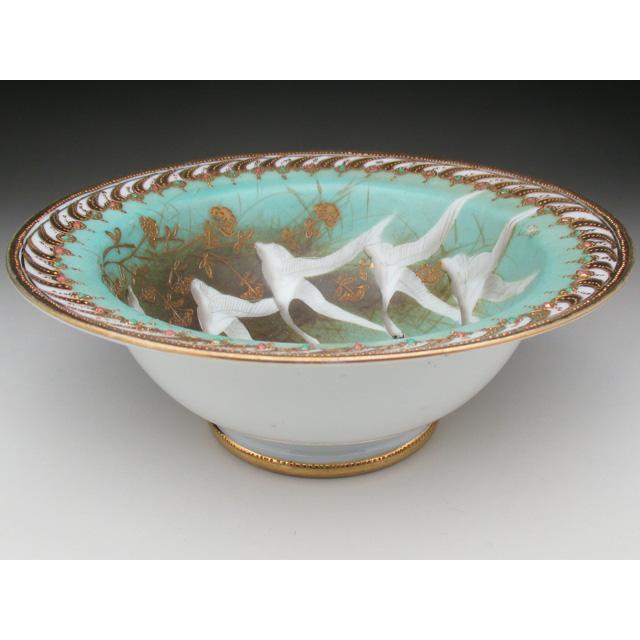 ノリタケ オールドノリタケ 金盛りジュール白鳥絵 ボウル ノリタケ オールドノリタケ 金盛りジュール白鳥絵 ボウル