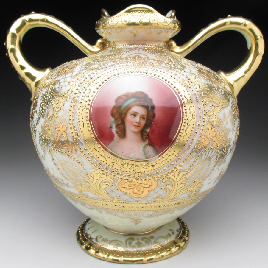 オールドノリタケ 金盛り 金彩描き ポット セット