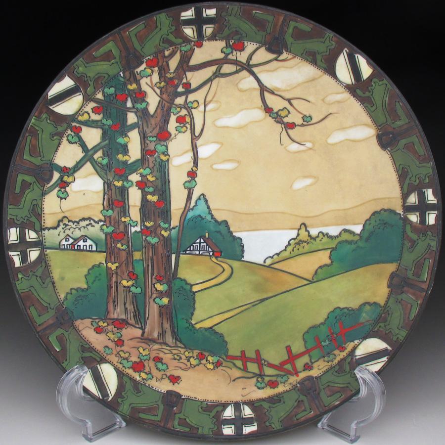 ノリタケ オールドノリタケ ウッドランド風景絵 プレート 25cm