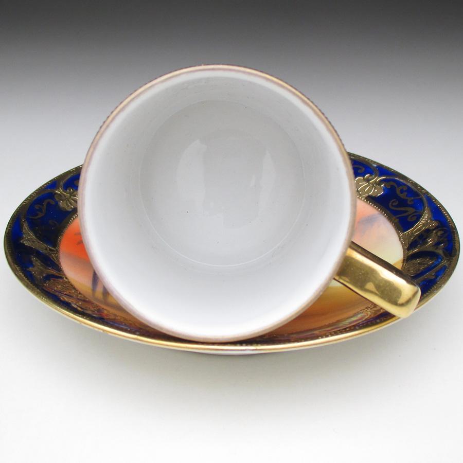 ノリタケ オールドノリタケ コバルト金盛り砂漠風景絵 カップ