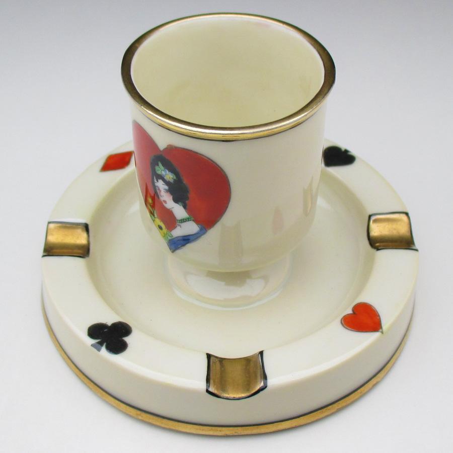 ノリタケ オールドノリタケ デコレディ 金彩トランプ文 マッチホルダー