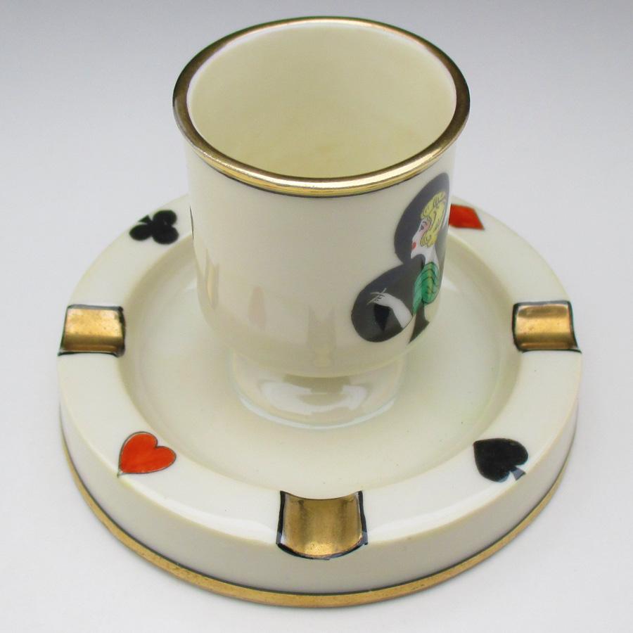 ノリタケ オールドノリタケ デコレディ 金彩トランプ文 マッチホルダー