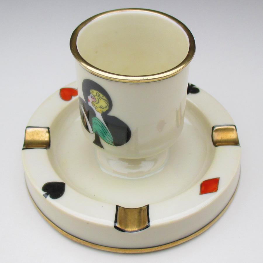 ノリタケ オールドノリタケ デコレディ 金彩トランプ文 マッチホルダー