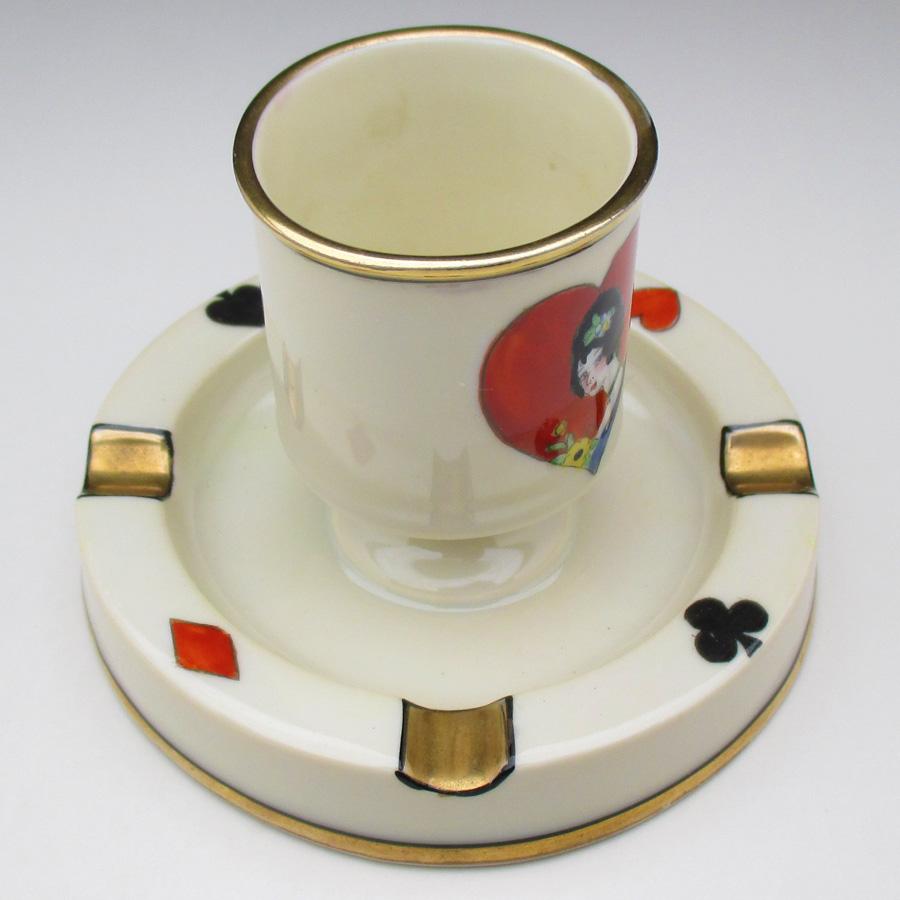 ノリタケ オールドノリタケ デコレディ 金彩トランプ文 マッチホルダー