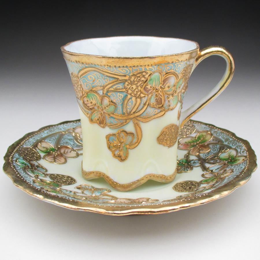 ノリタケ オールドノリタケ 金盛り野苺唐草 カップ＆ソーサー (a