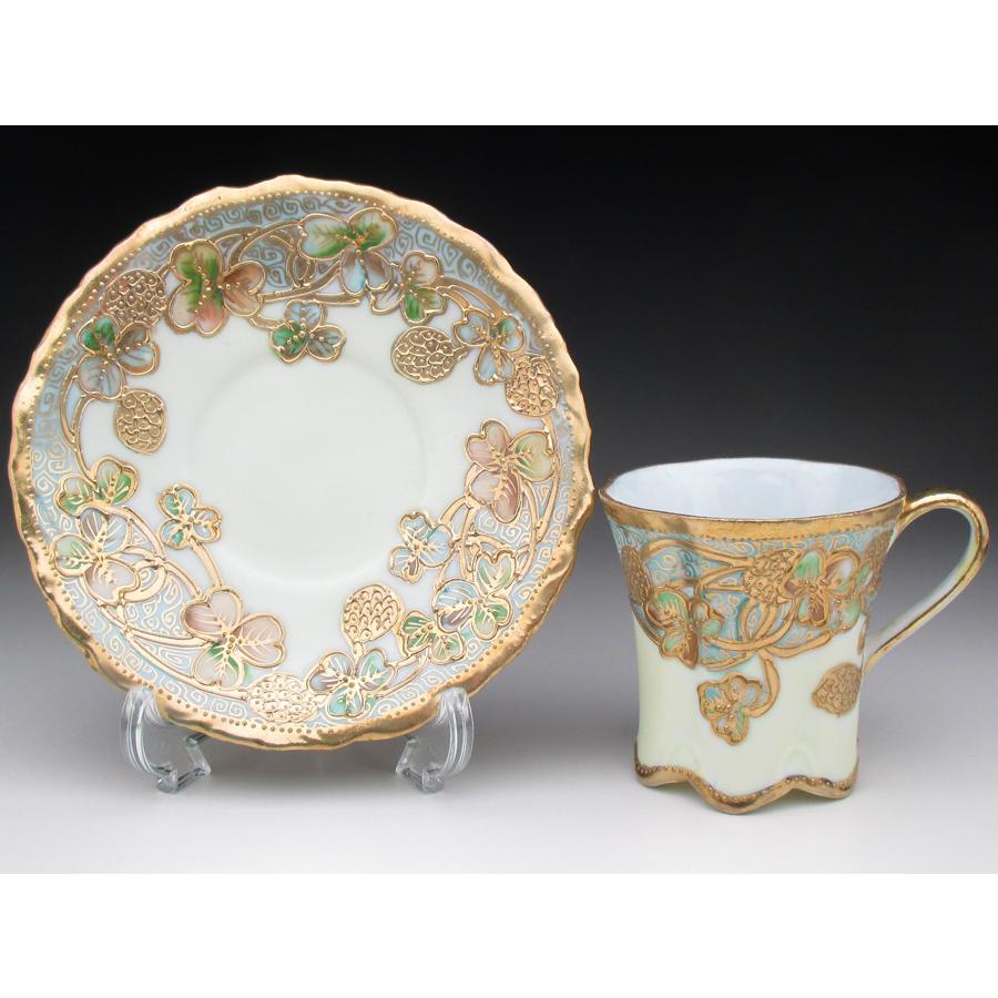 ノリタケ オールドノリタケ 金盛り野苺唐草 カップ＆ソーサー (a