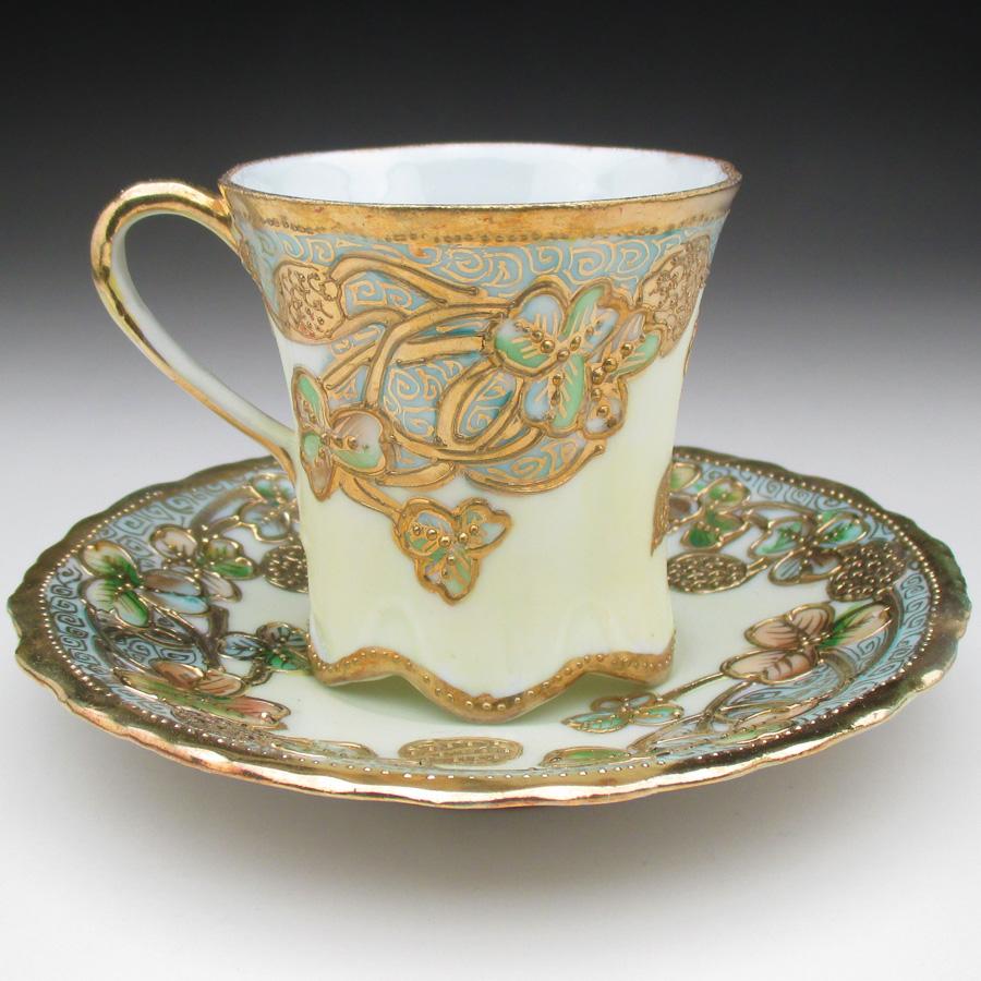 ノリタケ オールドノリタケ 金盛り野苺唐草 カップ＆ソーサー (a