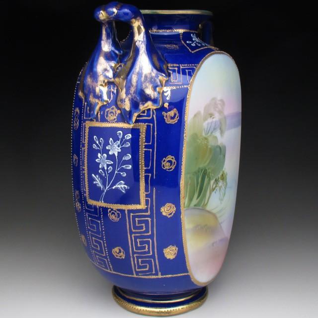 【希少】オールドニッポン 雀図花紋 一陳盛り エナメル 花瓶 ピッチャー 水差し 希少】オールドニッポン 雀図花紋 一陳盛り エナメル 花瓶