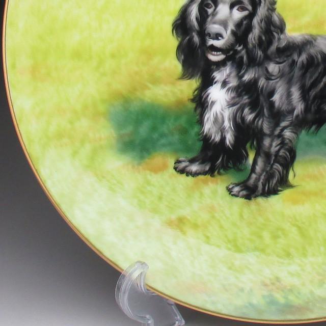 ノリタケ オールドノリタケ 林直三 犬絵 プレート 飾り皿 26cm ノリタケ オールドノリタケ 林直三 犬絵 プレート 飾り皿 26cm