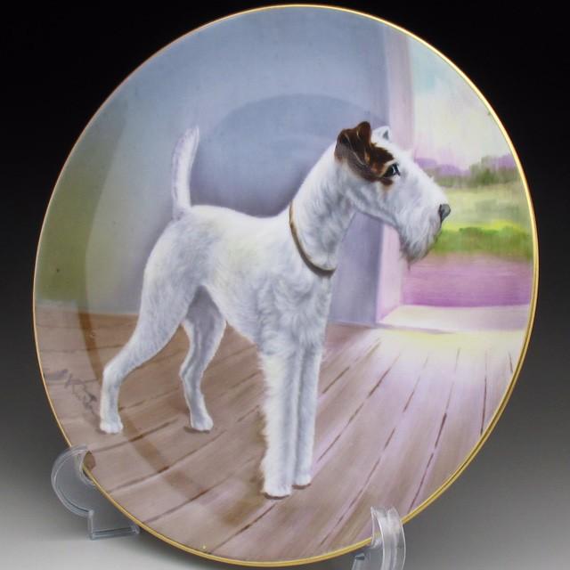 ノリタケ オールドノリタケ 犬絵 プレート 飾り皿 22cm ノリタケ オールドノリタケ 犬絵 プレート 飾り皿 22cm