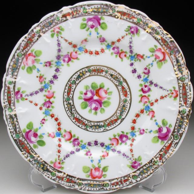 ノリタケ オールドノリタケ 金彩花綱薔薇絵 トリオ カップ＆ソーサー