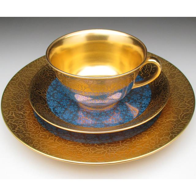 オールドノリタケ カップ＆ソーサー プレート トリオ 薔薇