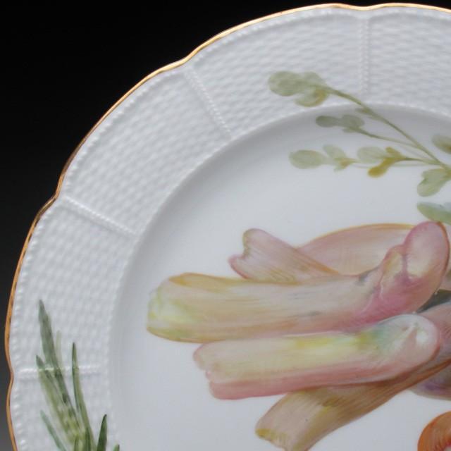 ニンフェンブルク 野菜絵 プレート アンティーク 19世紀末 24cm (ａ