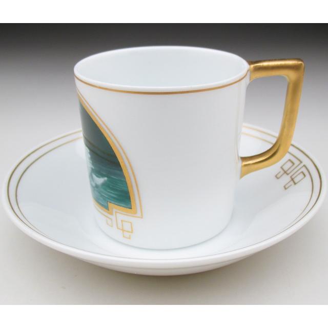 ニンフェンブルク 金彩白鳥絵 カップ&ソーサー アンティーク ニンフェンブルク 金彩白鳥絵 カップ&ソーサー アンティーク