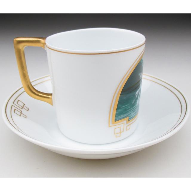 ニンフェンブルク 金彩白鳥絵 カップ&ソーサー アンティーク ニンフェンブルク 金彩白鳥絵 カップ&ソーサー アンティーク