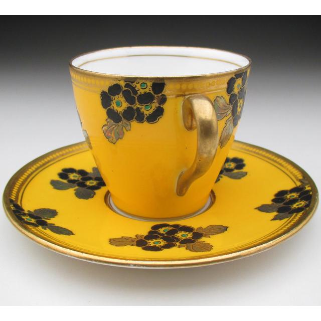 ROYAL DOULTON ロイヤルドルトン イエロー地花絵 カップ ROYAL DOULTON ロイヤルドルトン イエロー地花絵 カップ
