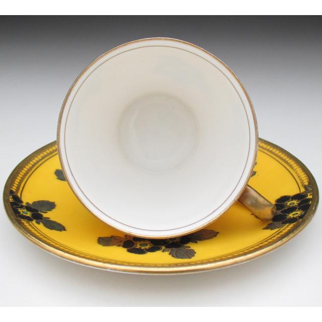 ROYAL DOULTON ロイヤルドルトン イエロー地花絵 カップ ROYAL DOULTON ロイヤルドルトン イエロー地花絵 カップ