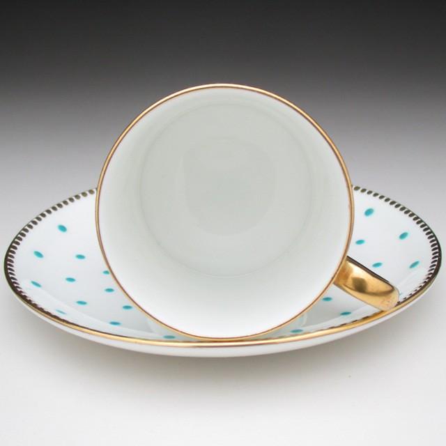 シェリー Polka Dot カップ＆ソーサー : アンティーク陶磁器 