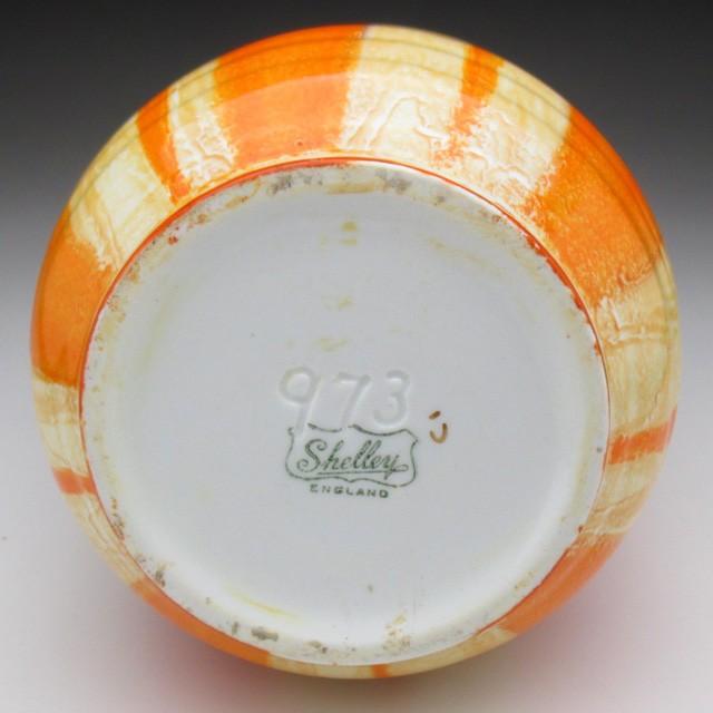 シェリー Harmony Orange drip 花瓶 1912年 アンティーク : sh083 