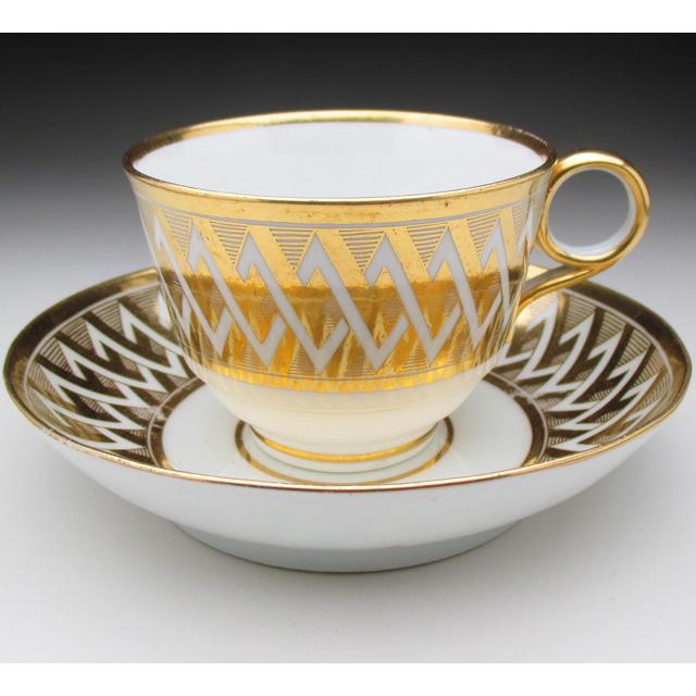 ROYAL WORCESTER ウースター 金彩幾何学文 カップ＆ソーサー 
