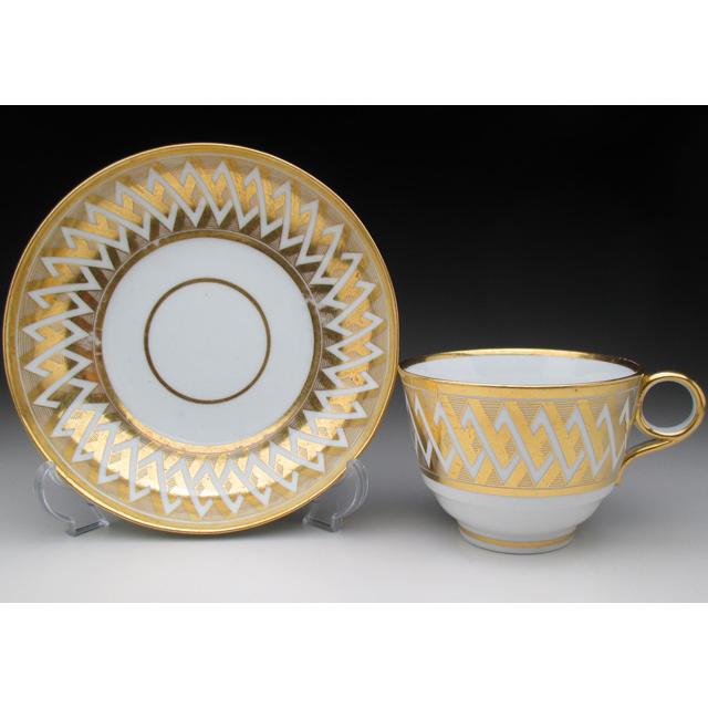 ROYAL WORCESTER ウースター 金彩幾何学文 カップ＆ソーサー 