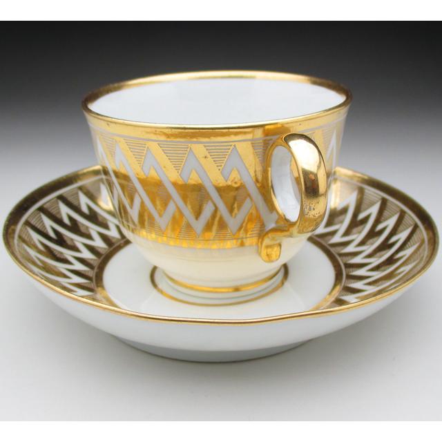 ROYAL WORCESTER ウースター 金彩幾何学文 カップ＆ソーサー 