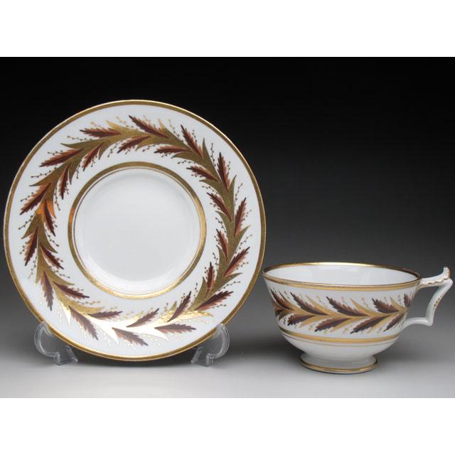 ROYAL WORCESTER ウースター 金彩麦文 カップ＆ソーサー アンティーク 
