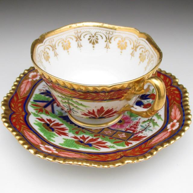 英国アンティーク】美品 高級 ロイヤルウースター 金彩 金盛 エナメル