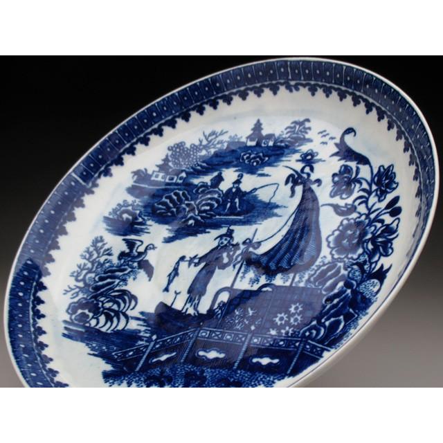 ウースター 初期 Fishermanパターン プレート 20cm アンティーク 18  