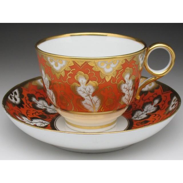 ROYAL WORCESTER ウースター レッドオレンジ地団栗唐草文 カップ 