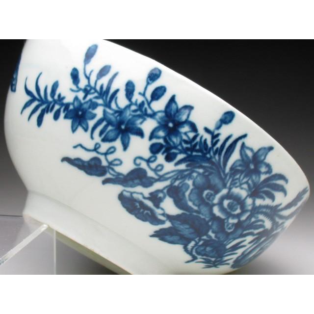 ウースター 初期 Three Flowers 染付ボウル アンティーク 18世紀 ウースター 初期 Three Flowers 染付ボウル アンティーク 18世紀