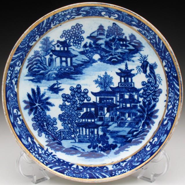 ROYAL WORCESTER ウースター 初期 藍染付東洋風景絵 ティー ROYAL WORCESTER ウースター 初期 藍染付東洋風景絵 ティー