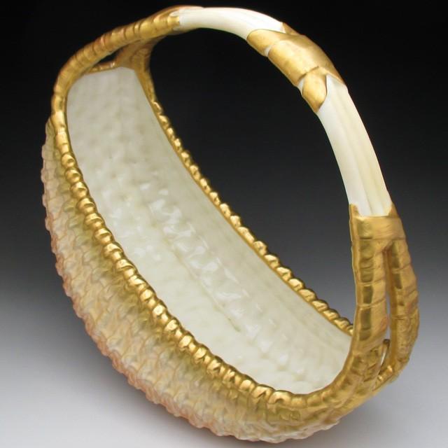 ロイヤルウースター エンボス網籠形 ボウル 27cm アンティーク 1936年 