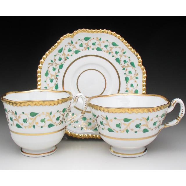 ROYAL WORCESTER ウースター 金彩唐草文 トリオ ティー＆コーヒー 