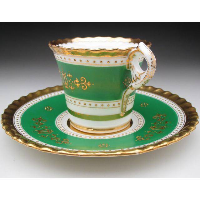 ROYAL WORCESTER ロイヤルウースター グリーン地金盛り カップ ROYAL WORCESTER ロイヤルウースター グリーン地金盛り カップ