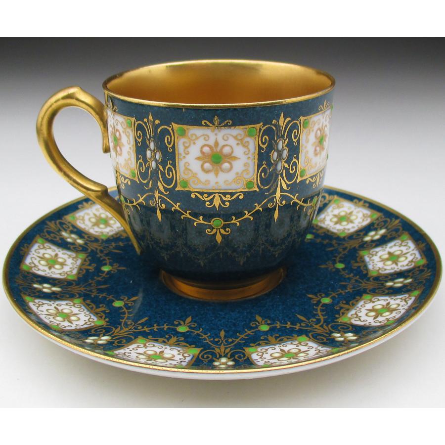ROYAL WORCESTER ロイヤルウースター 藍地金彩ジュール カップ 
